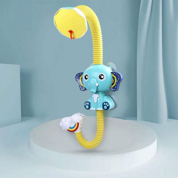 Bleu Pommeau de douche de bain pour bébé, mignon petit bec d'éléphant, jouets  de pulvérisation de bain pour bébé avec ventouse