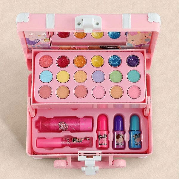 Kit de maquillage pour filles, Real Makeup Toy Set Lavable Pretend