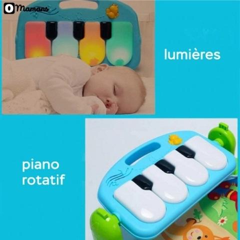 GIMOCOOL Tapis d'éveil Bébé, Tapis Musical et Piano pour Bébé
