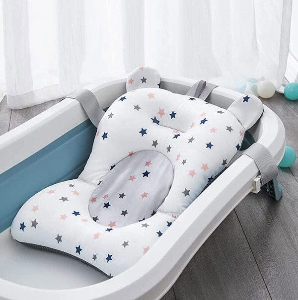 Coussin De Bain Bébé Antidérapant - Support Confortable Pour Baignoire Bleu