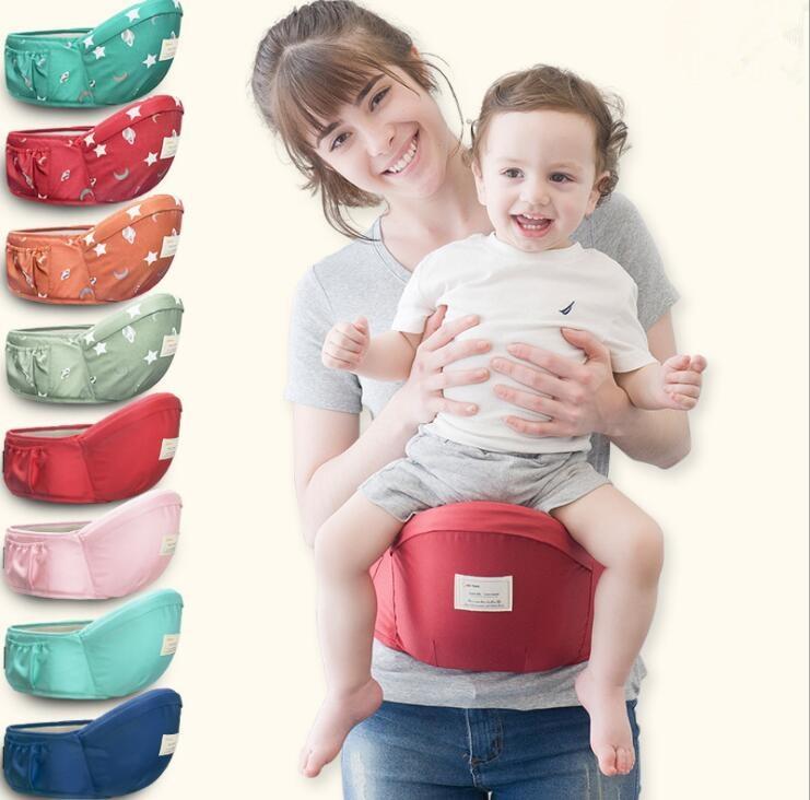 Porte-bébé avec siège de hanche, ceinture réglable avancée et plusieurs  poches