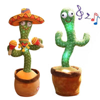 Cactus musical qui répète sons et les voix parle et danse Dancing