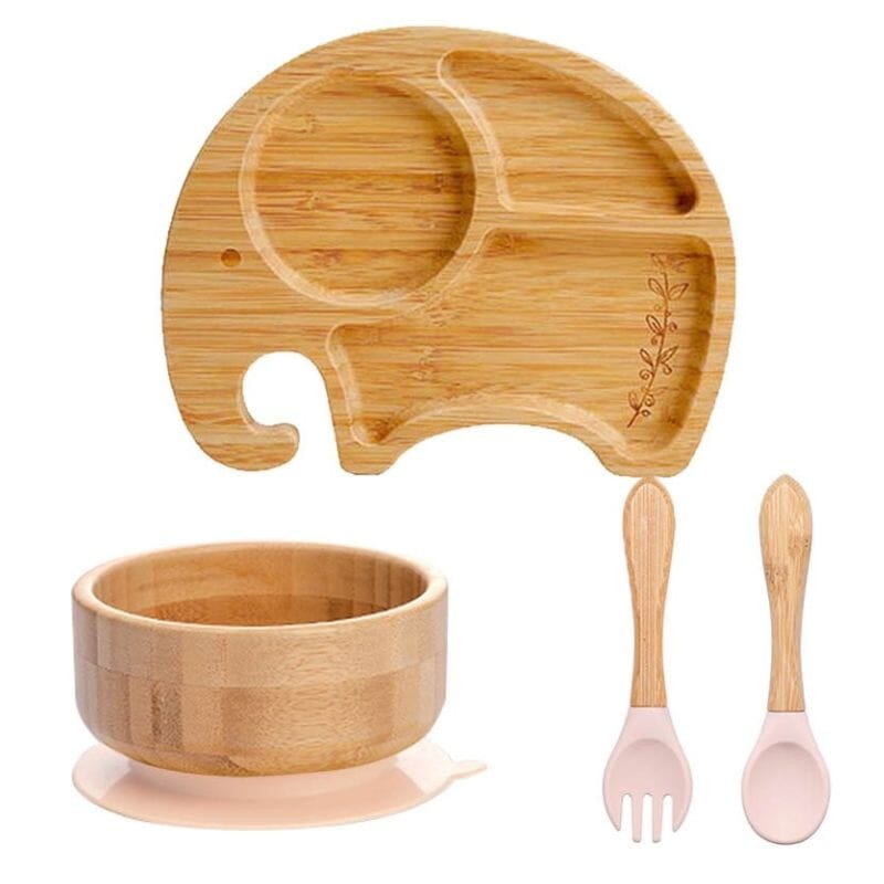Assiette En Bambou Pour Bébé Sass & Belle - Forme Abeille, écologique, Sans BPA - Idéale Repas Et Collations - 4