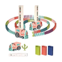 Jouet De Train Domino électrique 180 Pièces - Avec Effets Sonores Et Lumineux - Train Qui Place Automatiquement Les Dominos - Pour Enfants Filles Et Garçons - 11